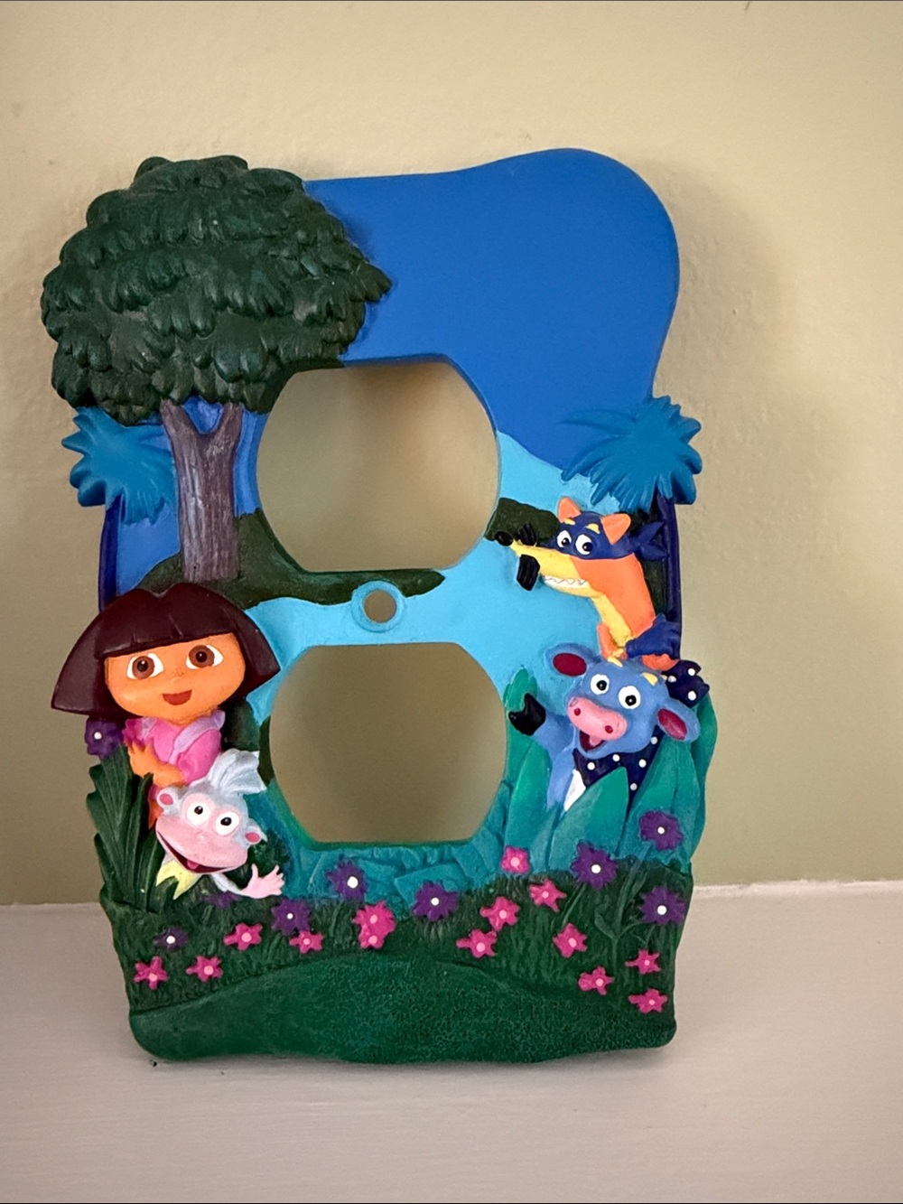 Vintage 2004 Dora the Explorer Double Outlet / Light Switch Plate Nickelodeon